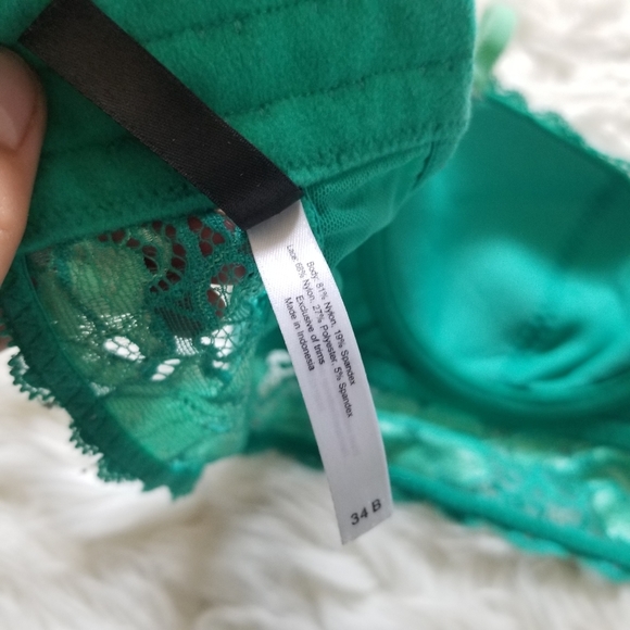 Adore Me Green Lace Bra 34B - Picture 6 of 7